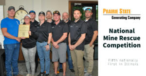 Mine Rescue Team with first place state plaque