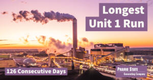 Photo with text: Longest Unit 1 Run 126 Consecutive Days